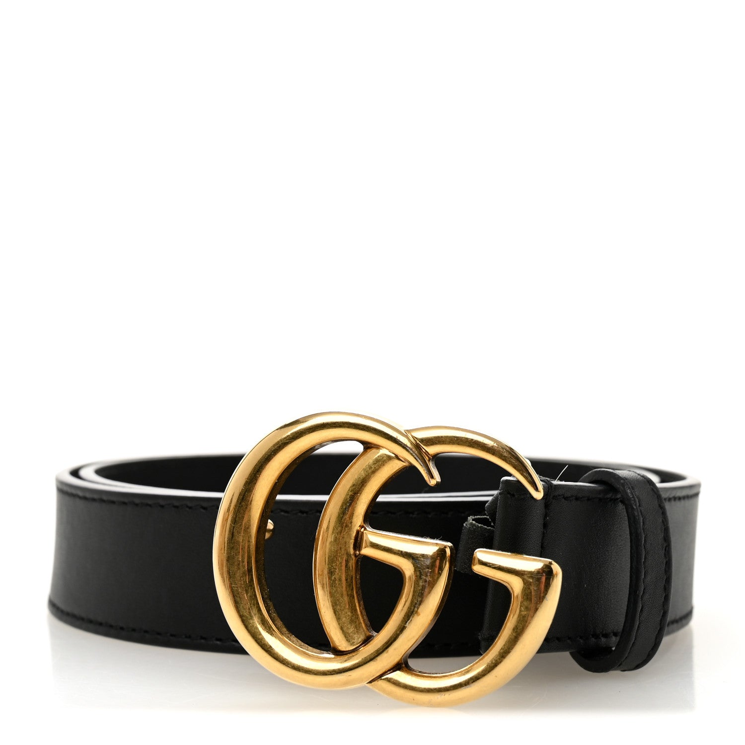 Gucci Calfskin Double G 30mm Belt 75 30 Black