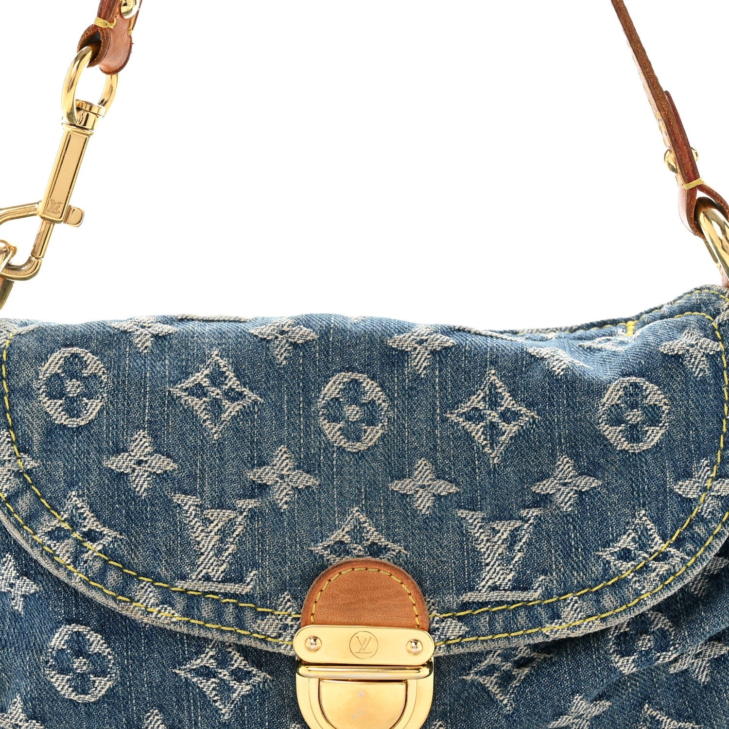 Louis Vuitton Monogram Denim Mini Pleaty Blue