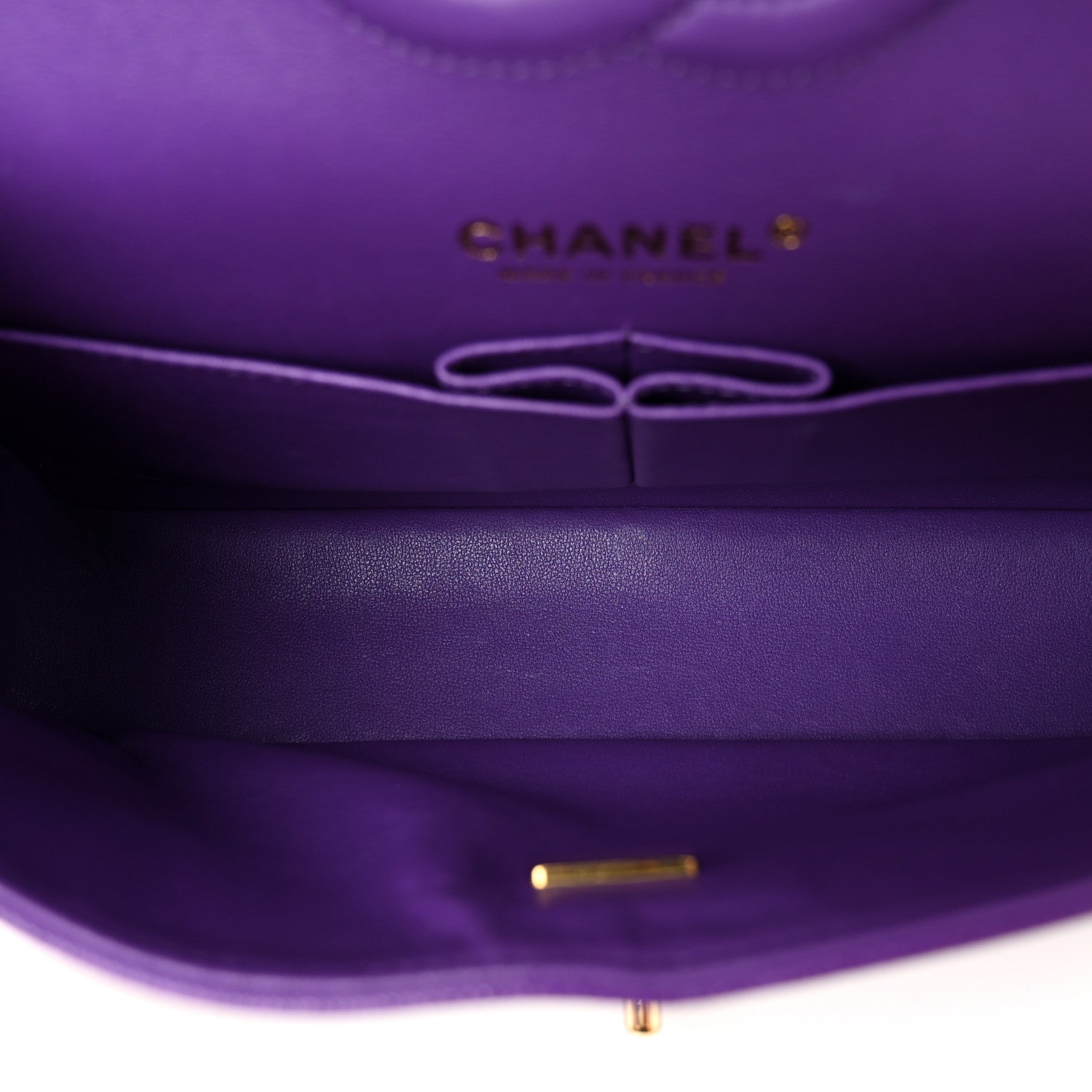 Chanel Caviar Quilted Medium Double Flap Purple
