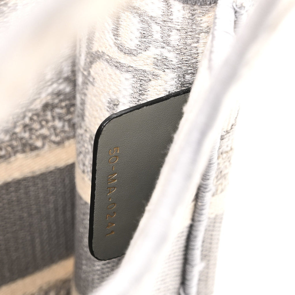 Christian Dior Oblique Mini Book Tote Grey Multicolor