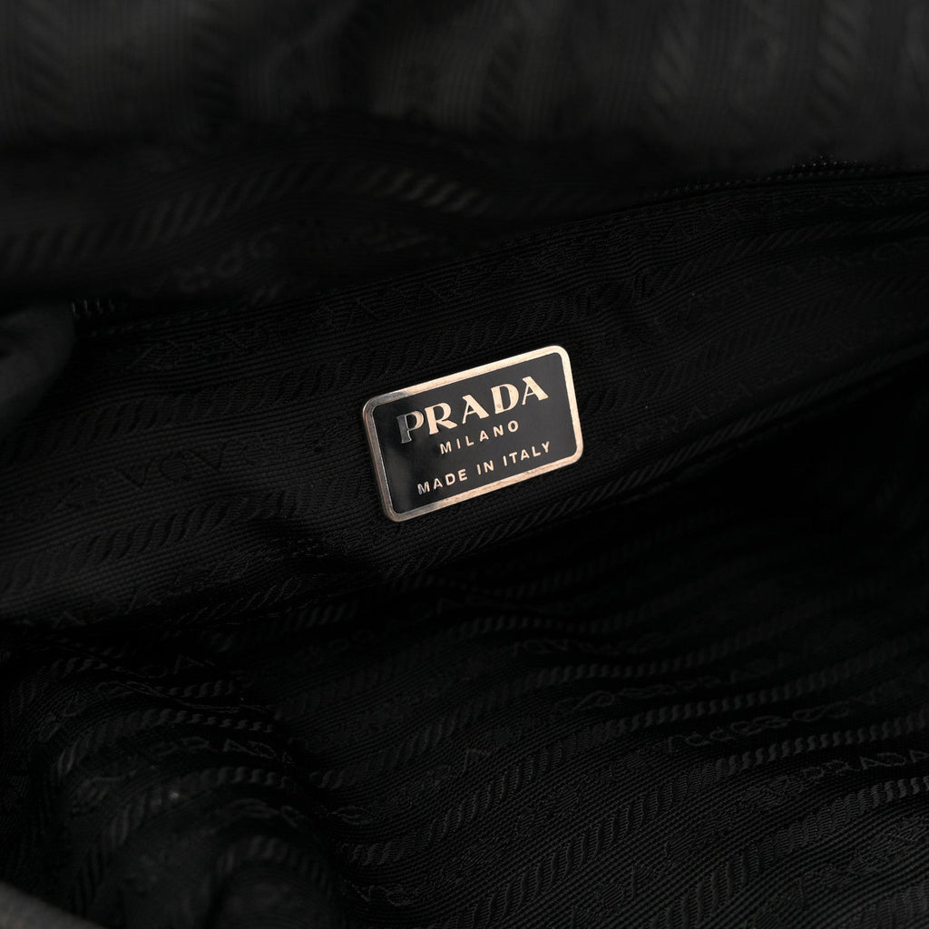 Prada Tessuto Nylon Shoulder Bag  Black