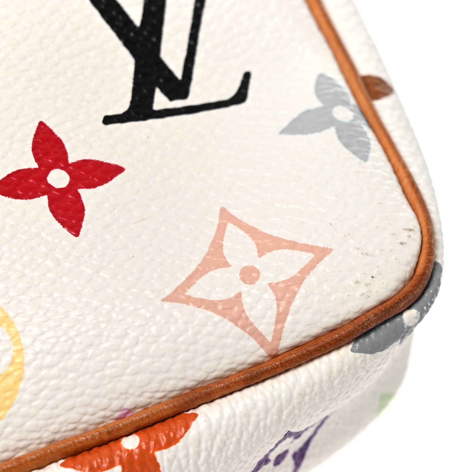 Louis Vuitton Monogram Multicolor Pochette Accessories White