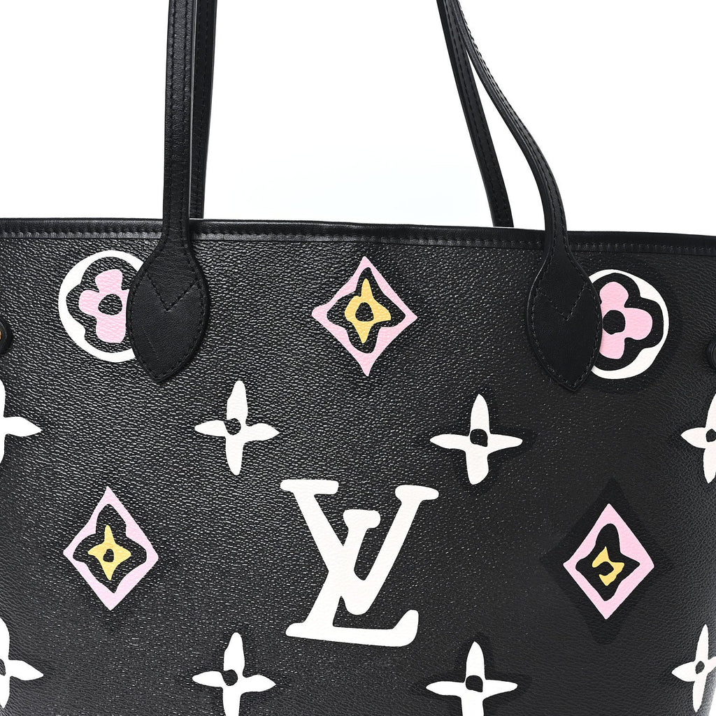 Louis Vuitton Monogram Giant Wild at Heart Neverfull MM Black