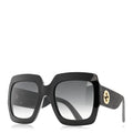 Gucci Square Frame GG0102S Sunglasses Glitter Black