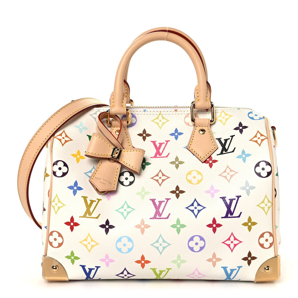 Louis Vuitton LV X TM Monogram Multicolor Speedy Bandouliere 25 White