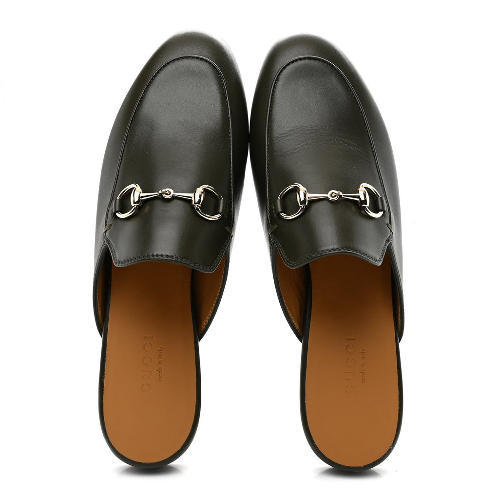 Gucci Calfskin Womens Princetown Slippers 37 Luscious Green