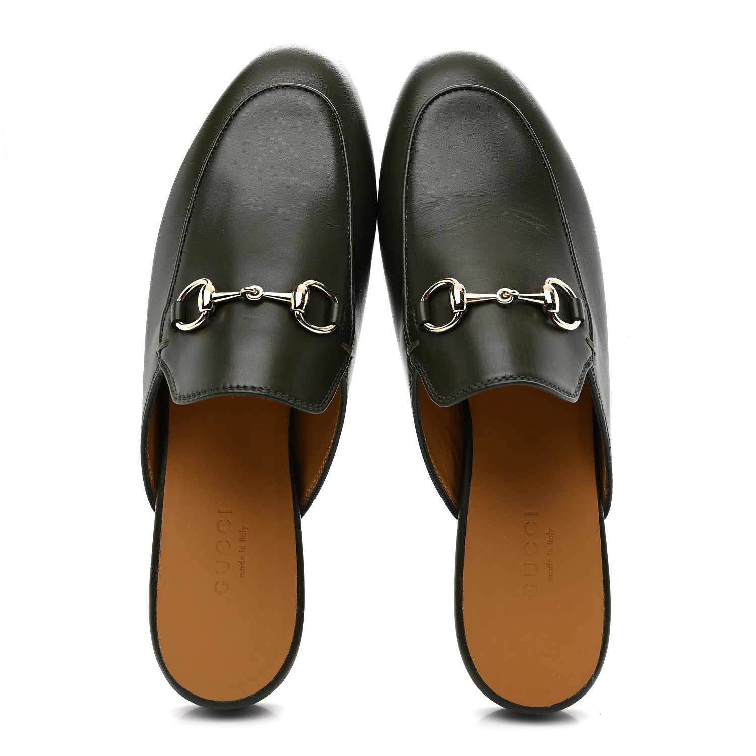 Gucci Calfskin Womens Princetown Slippers 37 Luscious Green