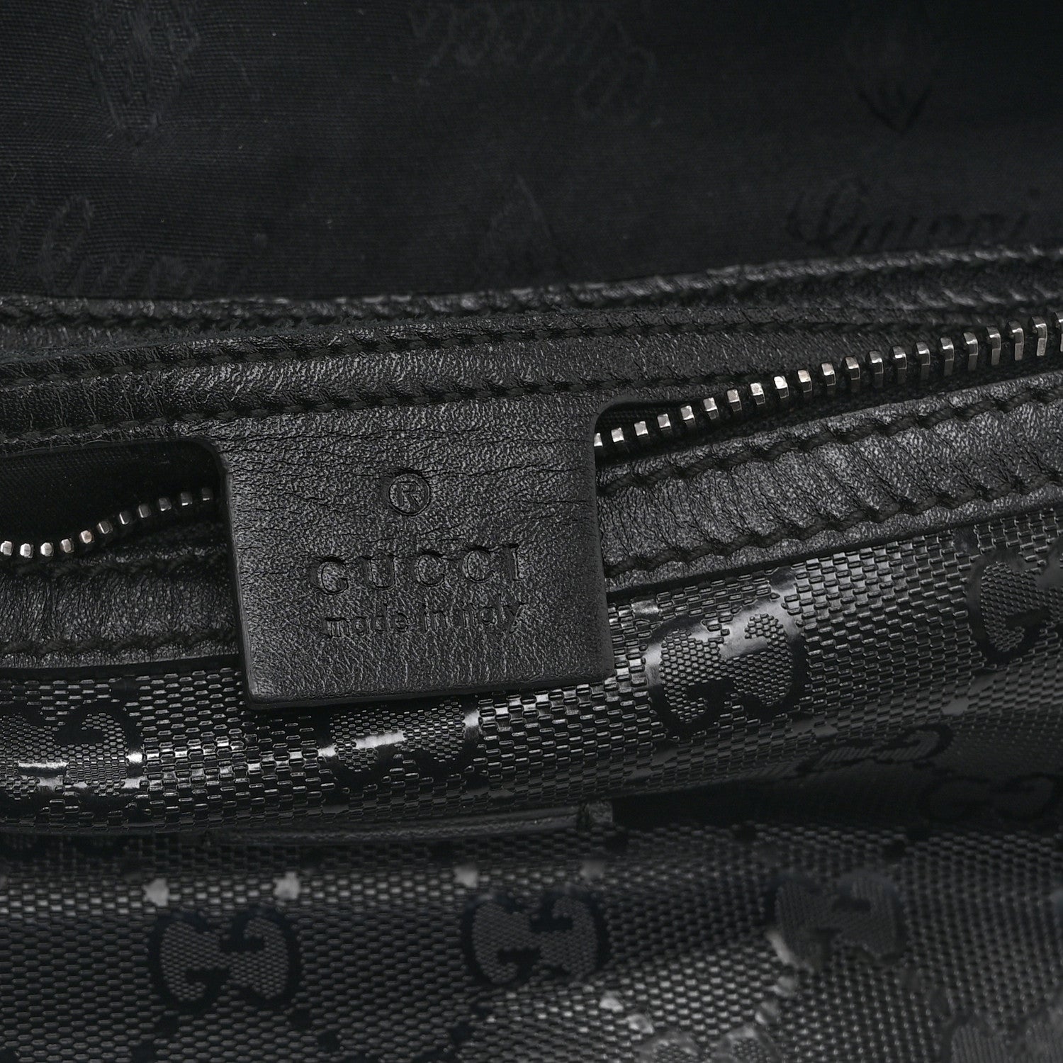 Gucci Imprime Monogram Belt Bag Black