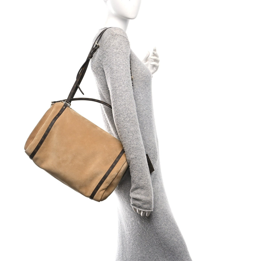 Louis Vuitton Suede Monogram Express MM Hazelnut