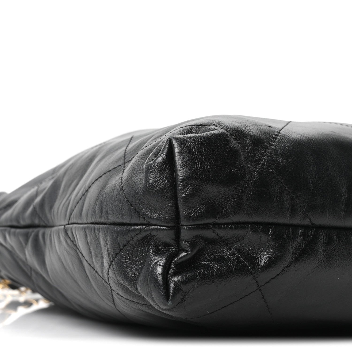 Chanel Shiny Calfskin Quilted Small Chanel 22 Black