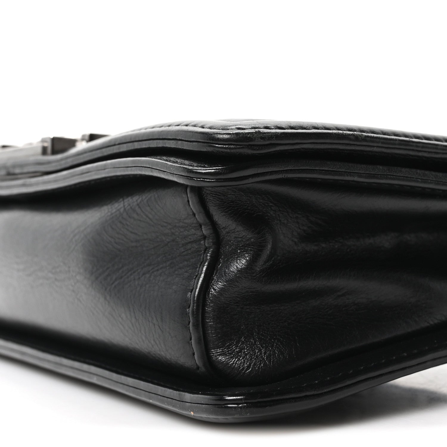 Chanel Calfskin Crystal Embossed Medium Boy Flap Black