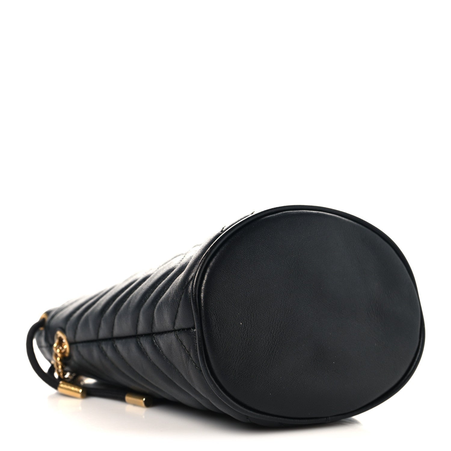 Gucci Calfskin Matelasse Mini GG Marmont 2.0 Bucket Bag Black