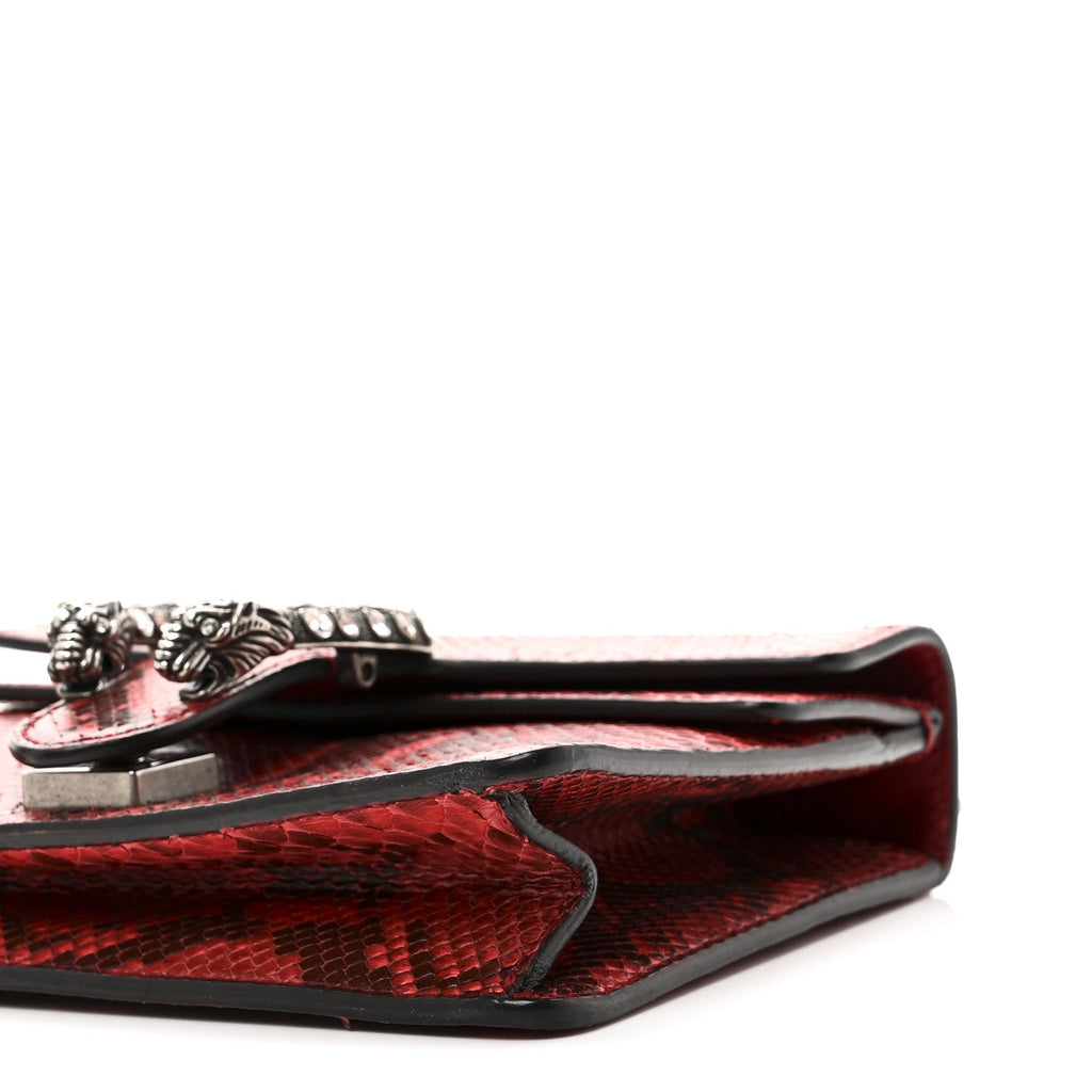Gucci Snakeskin Mini Dionysus Shoulder Bag Red