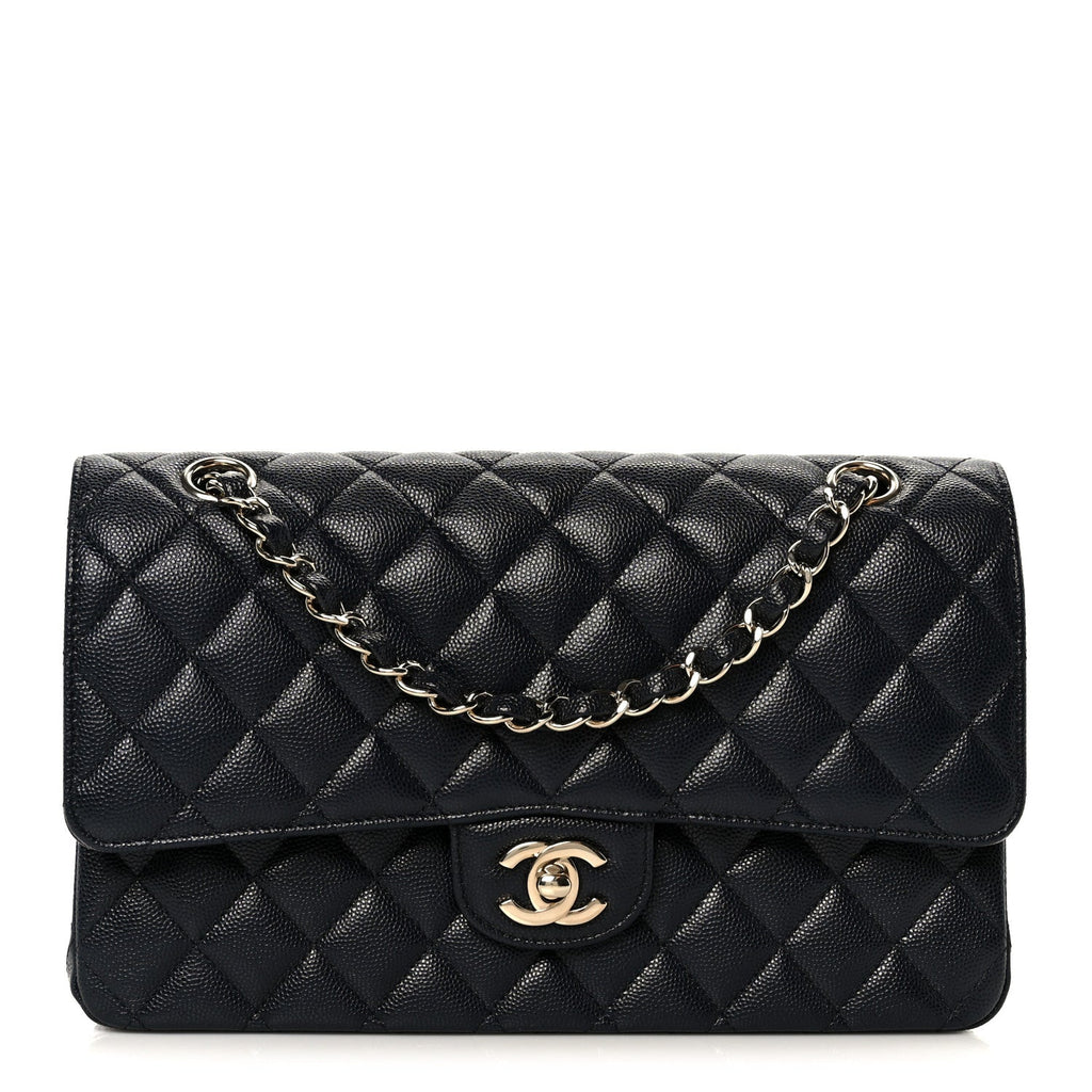 Chanel Caviar Quilted Medium Double Flap Navy