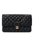 Chanel Caviar Quilted Medium Double Flap Navy