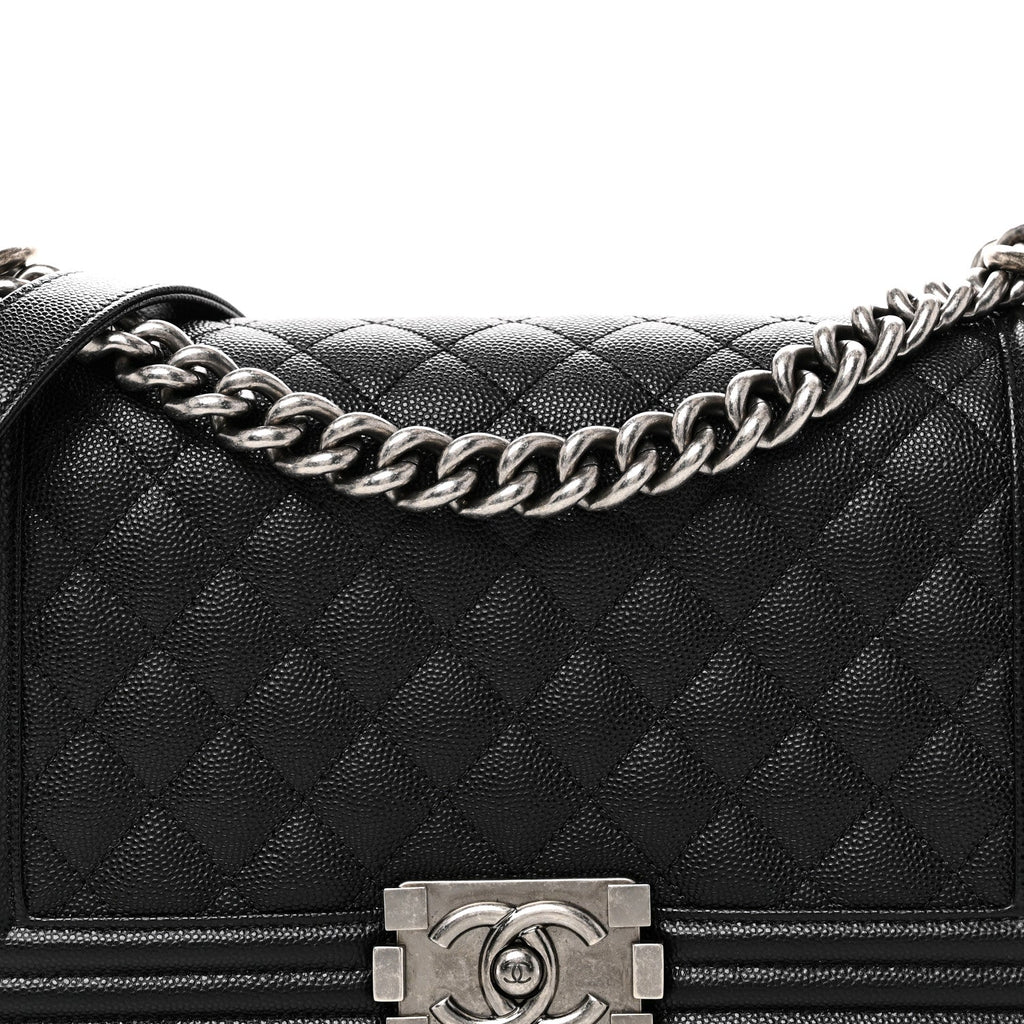 Chanel Caviar Quilted Medium Boy Flap Black