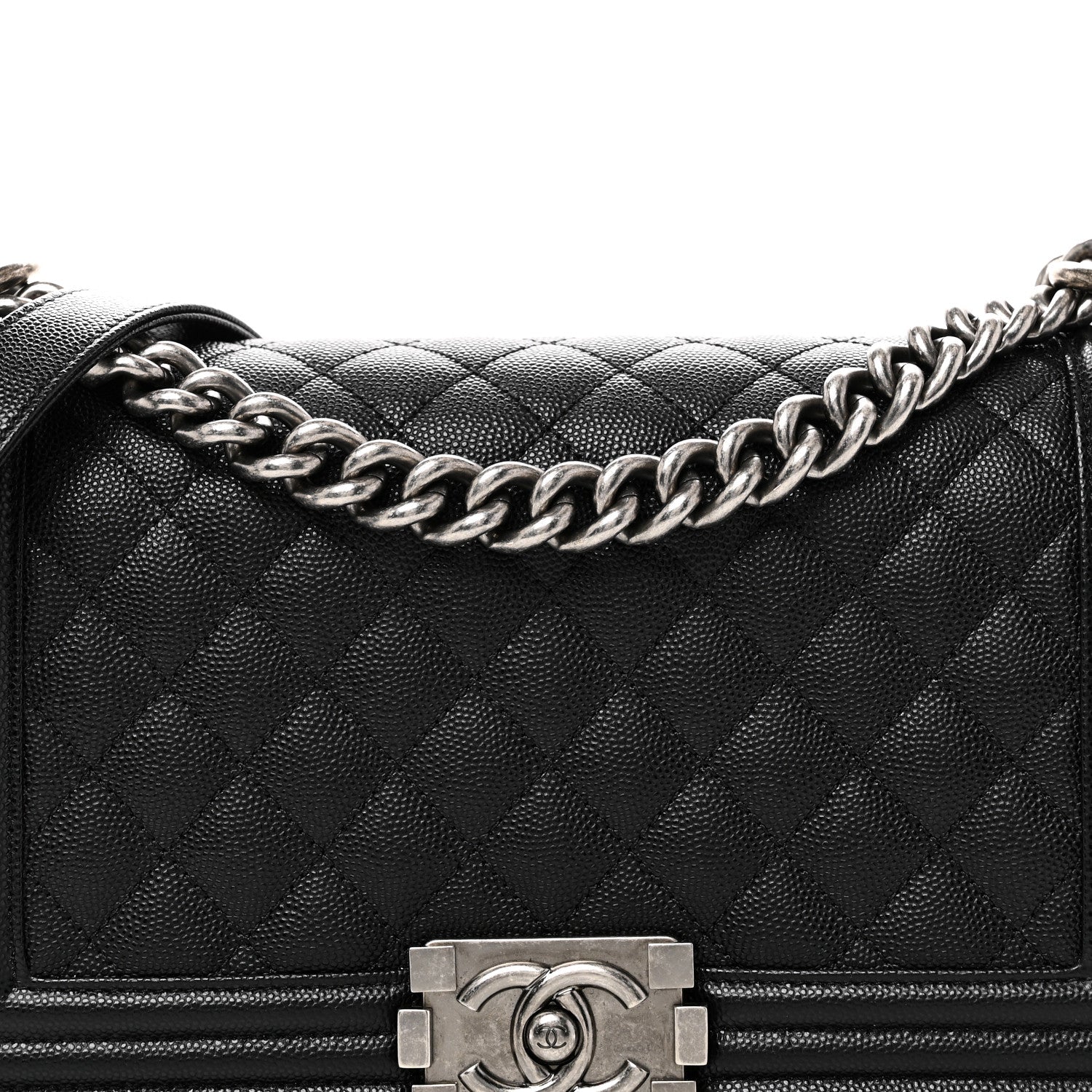 Chanel Caviar Quilted Medium Boy Flap Black