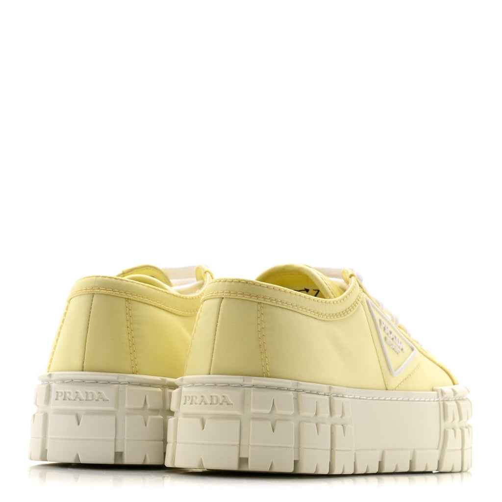Prada Re-Nylon Gabardine Triangle Logo Double Wheel 50mm Sneakers 38 Narciso