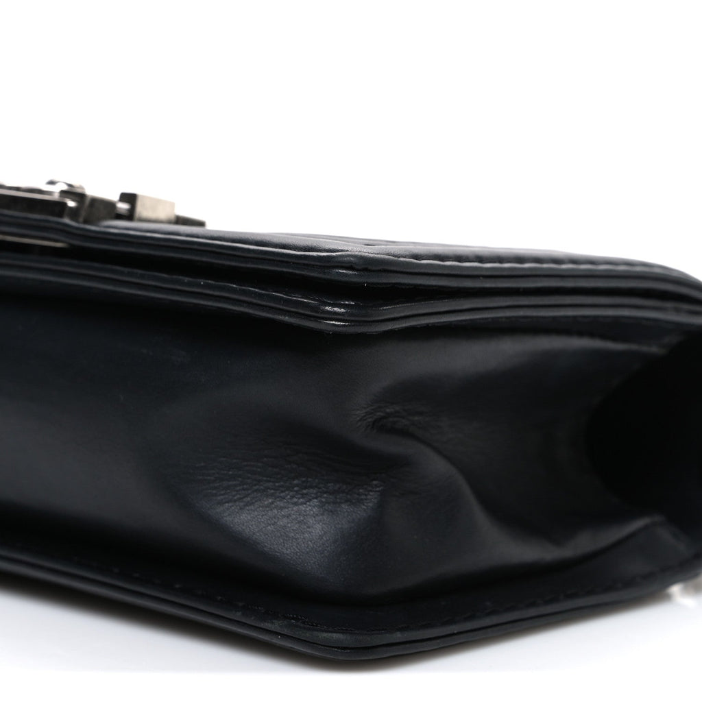 Chanel Calfskin Double Stitch Small Boy Flap Black