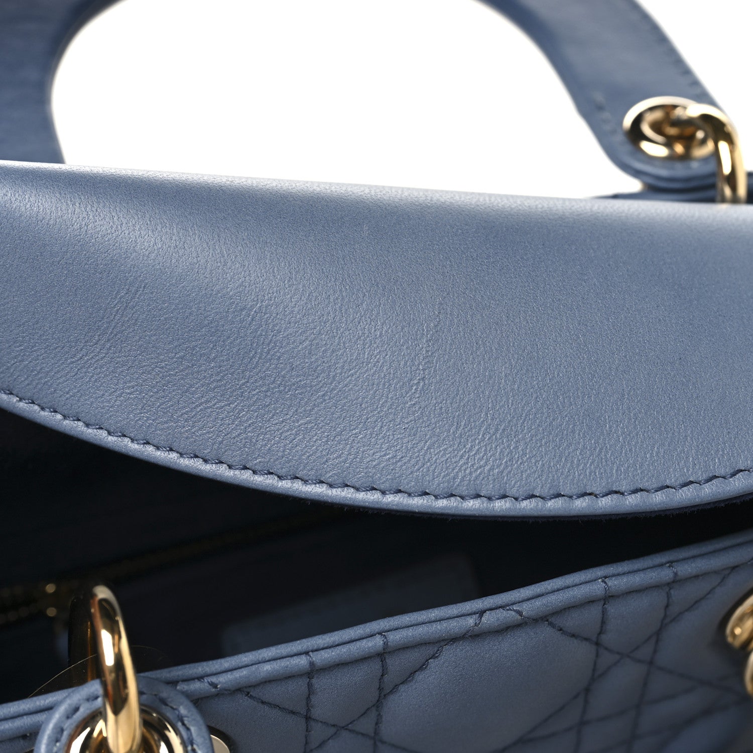 Christian Dior Lambskin Cannage Gradient Small My ABCDior Lady Dior Indigo Blue