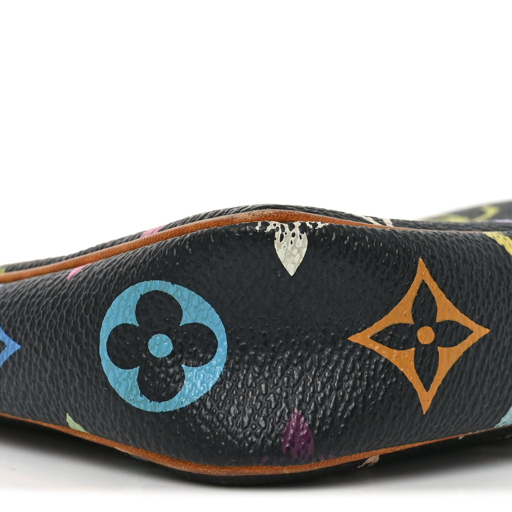 Louis Vuitton Monogram Multicolor Pochette Accessories Black