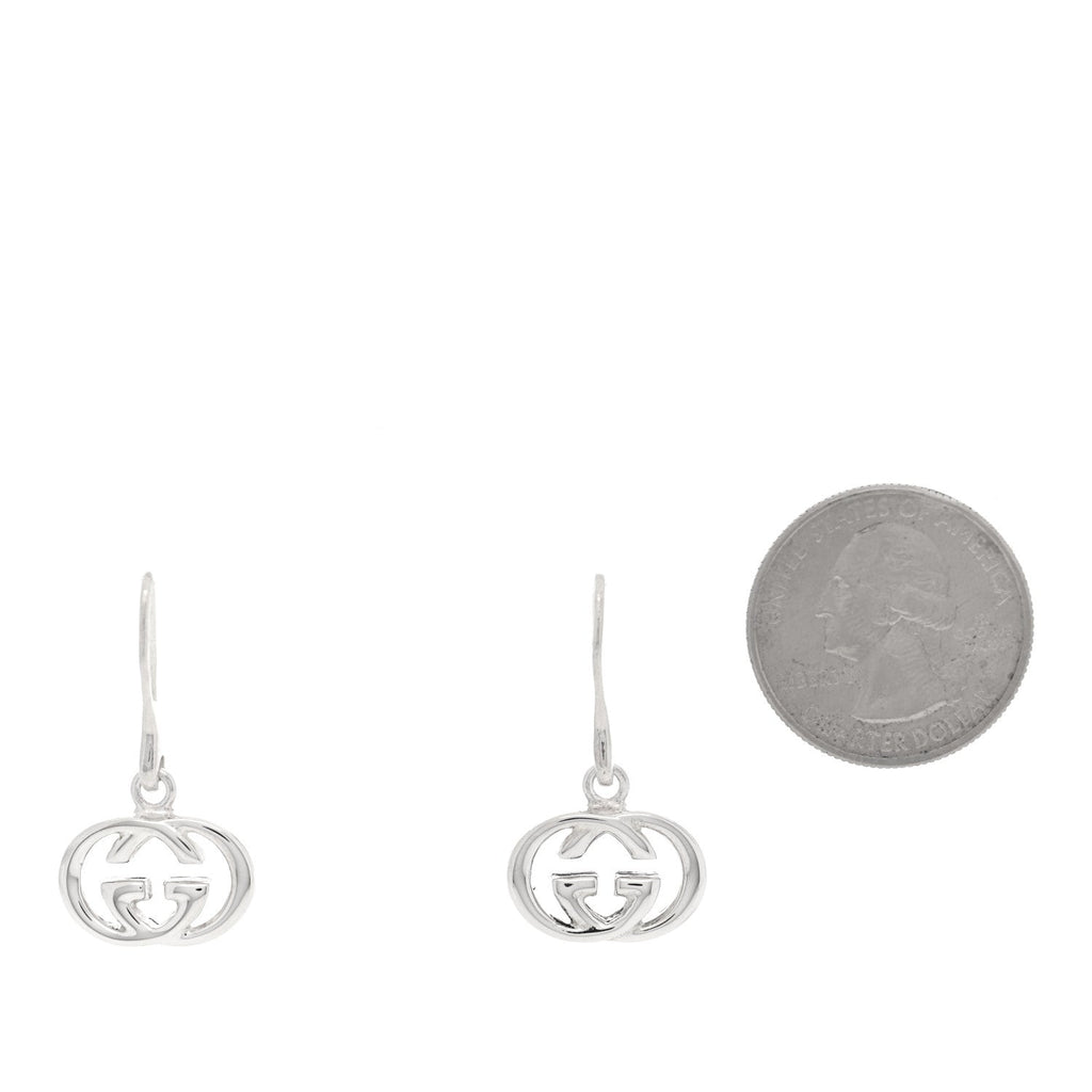 Gucci Sterling Silver Britt Drop Earrings