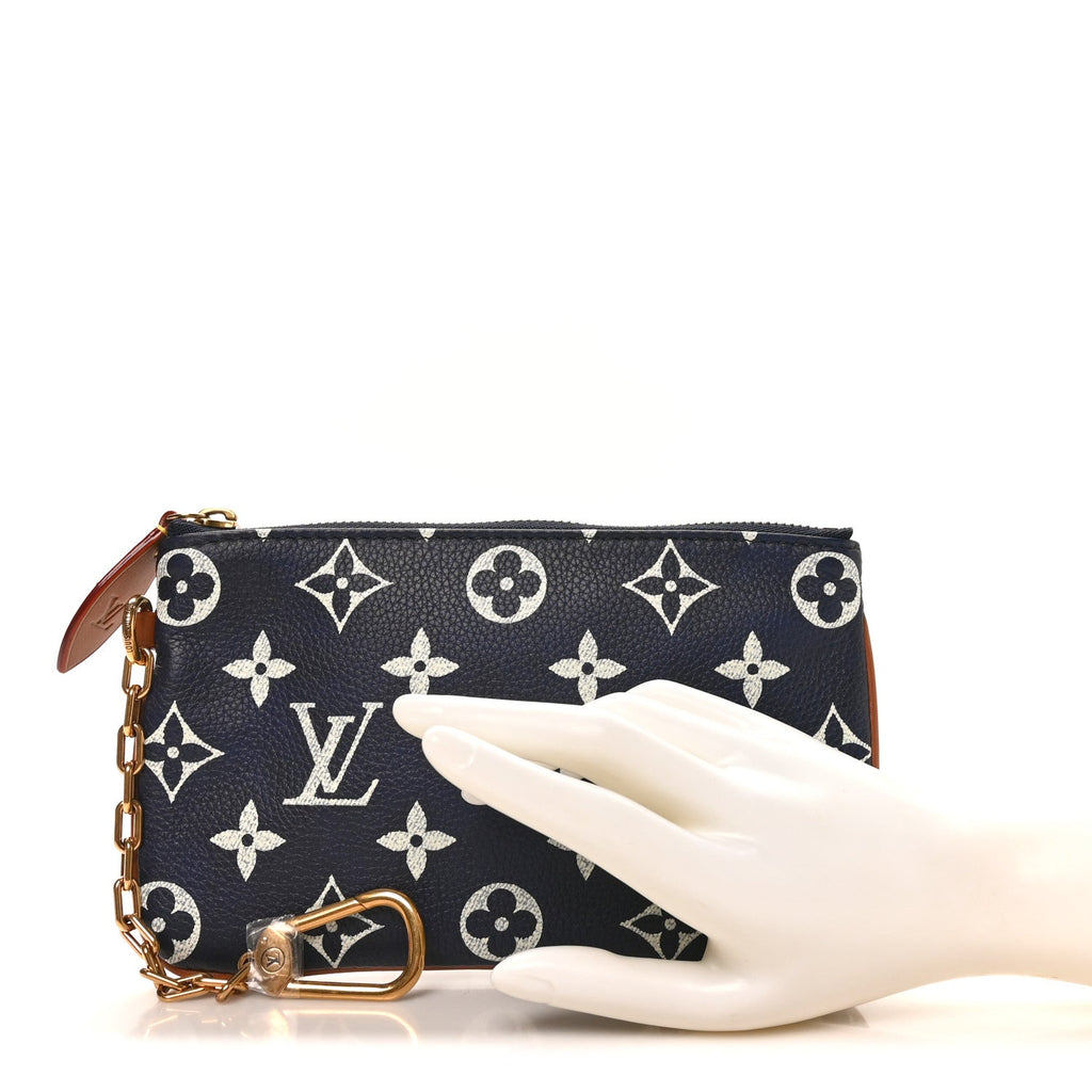 Louis Vuitton Calfskin Monogram Speedy P9 Bandouliere 30 Pochette Indigo