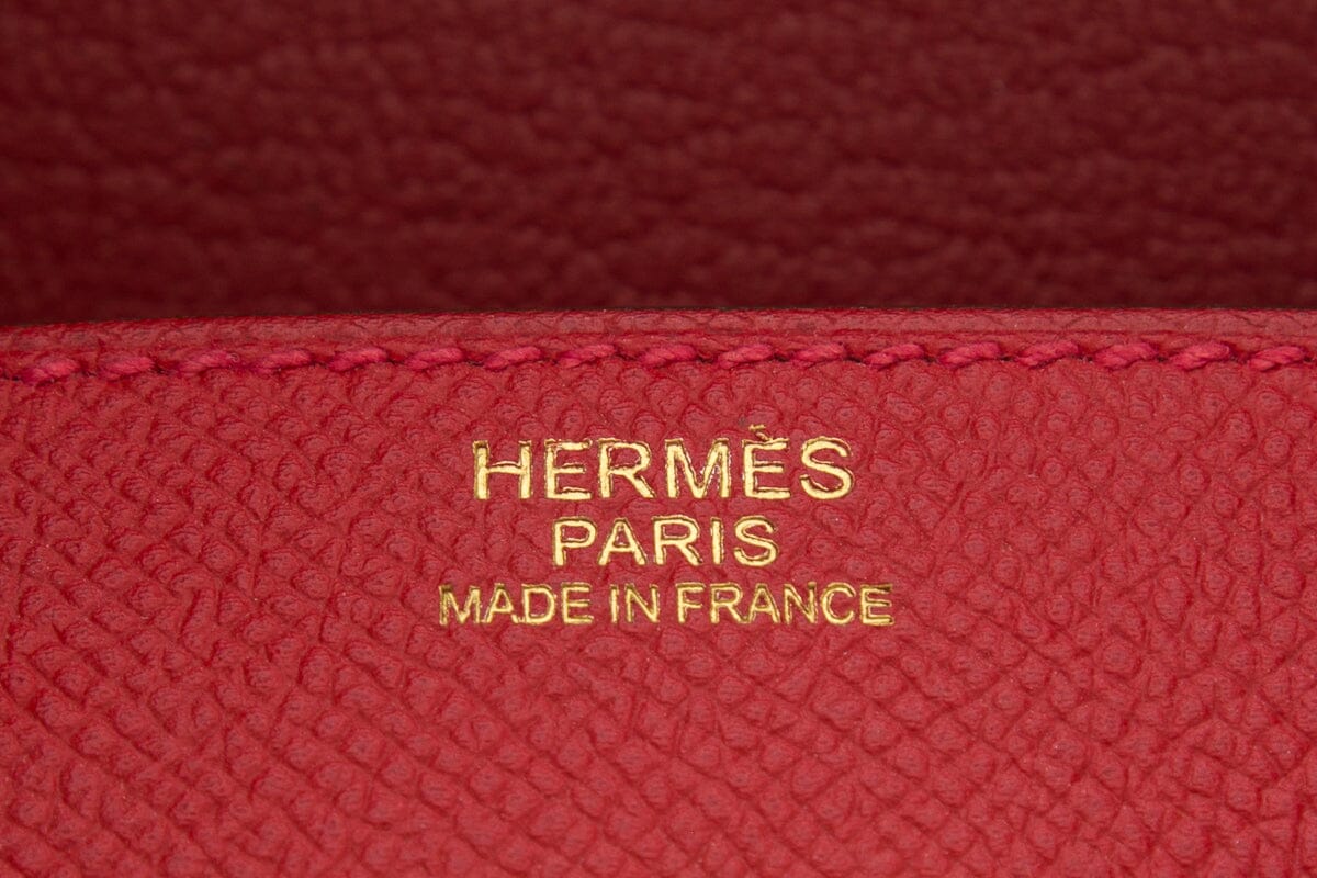 Hermès Rouge Casaque  Epsom Leather Birkin 30 CM