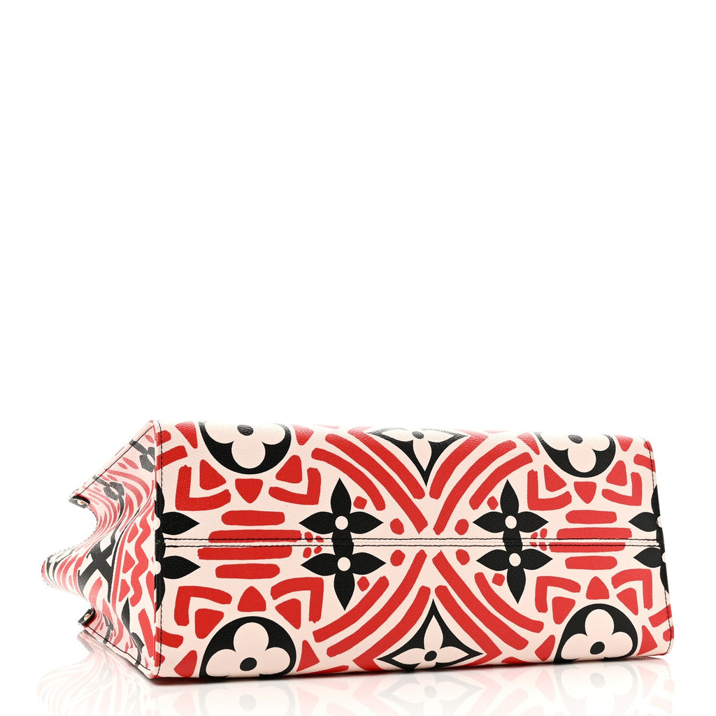 Louis Vuitton Monogram Giant Crafty Onthego GM Creme Rouge Black