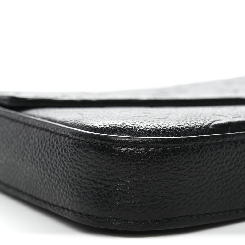 Louis Vuitton Empreinte Pochette Felicie Chain Wallet Black