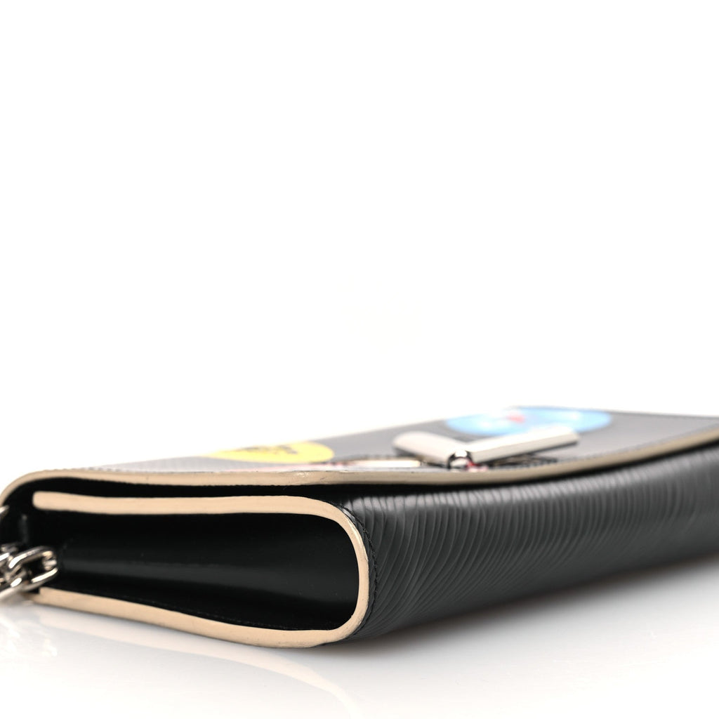 Louis Vuitton Epi World Tour Twist Chain Wallet Black