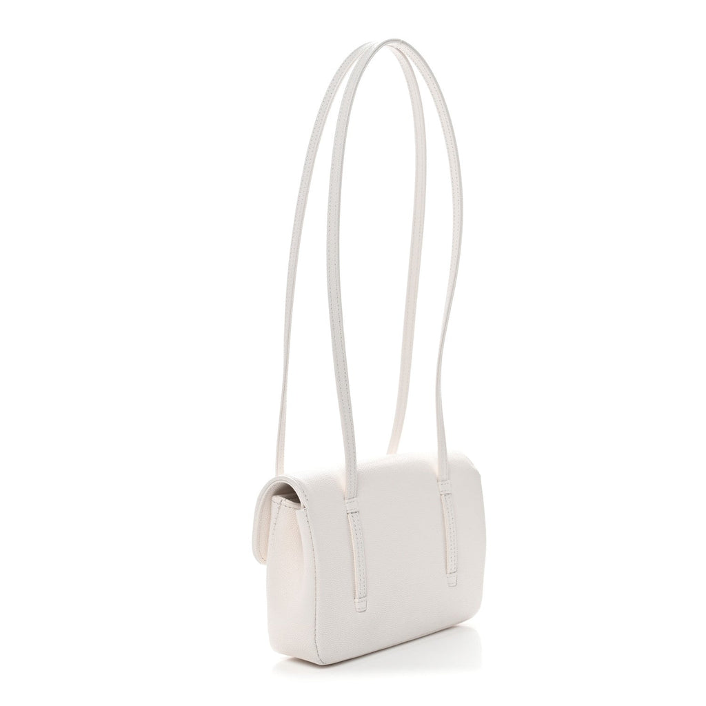 Chanel Shiny Caviar Mini Preppy Coco Shoulder Bag White