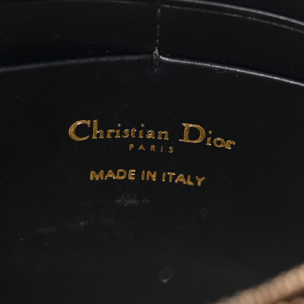 Christian Dior Oblique Saddle Chain Pouch Blue