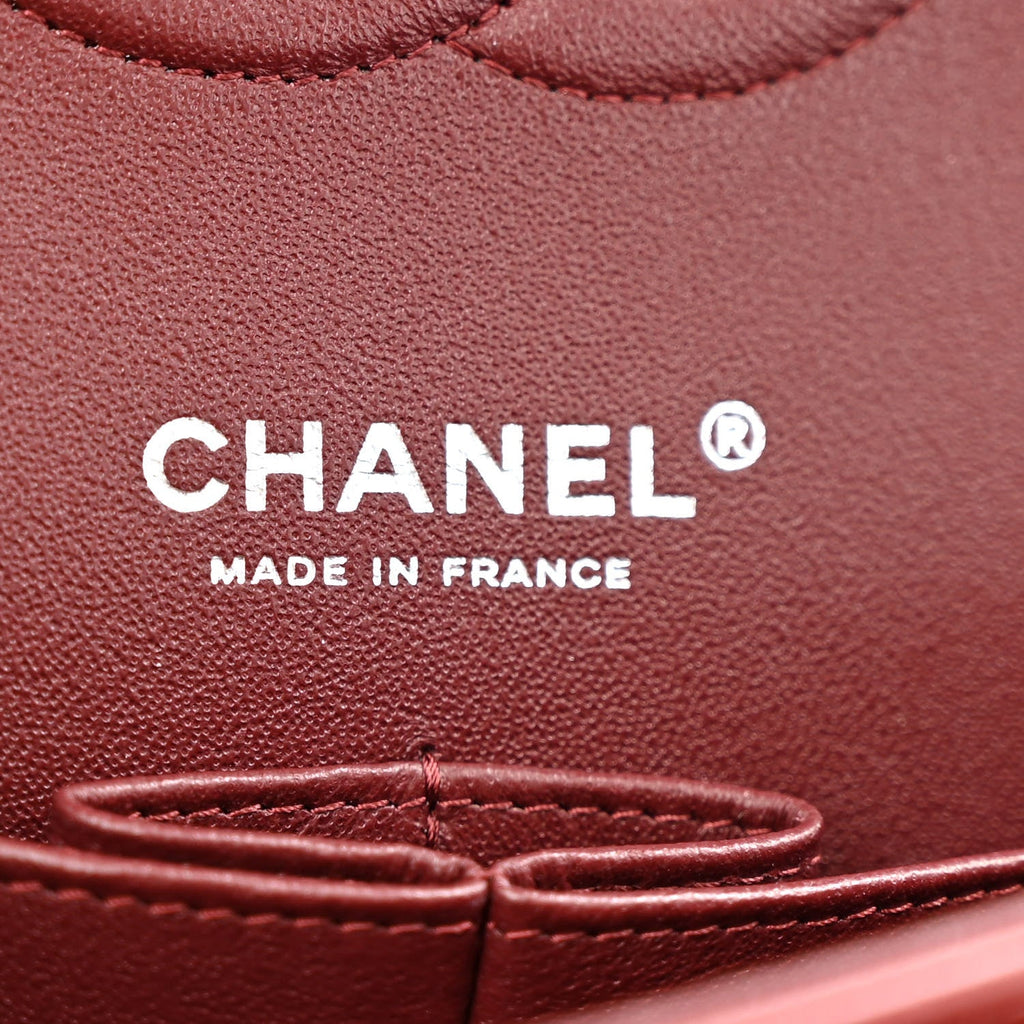 Chanel Lambskin Quilted Medium Double Flap Burgundy