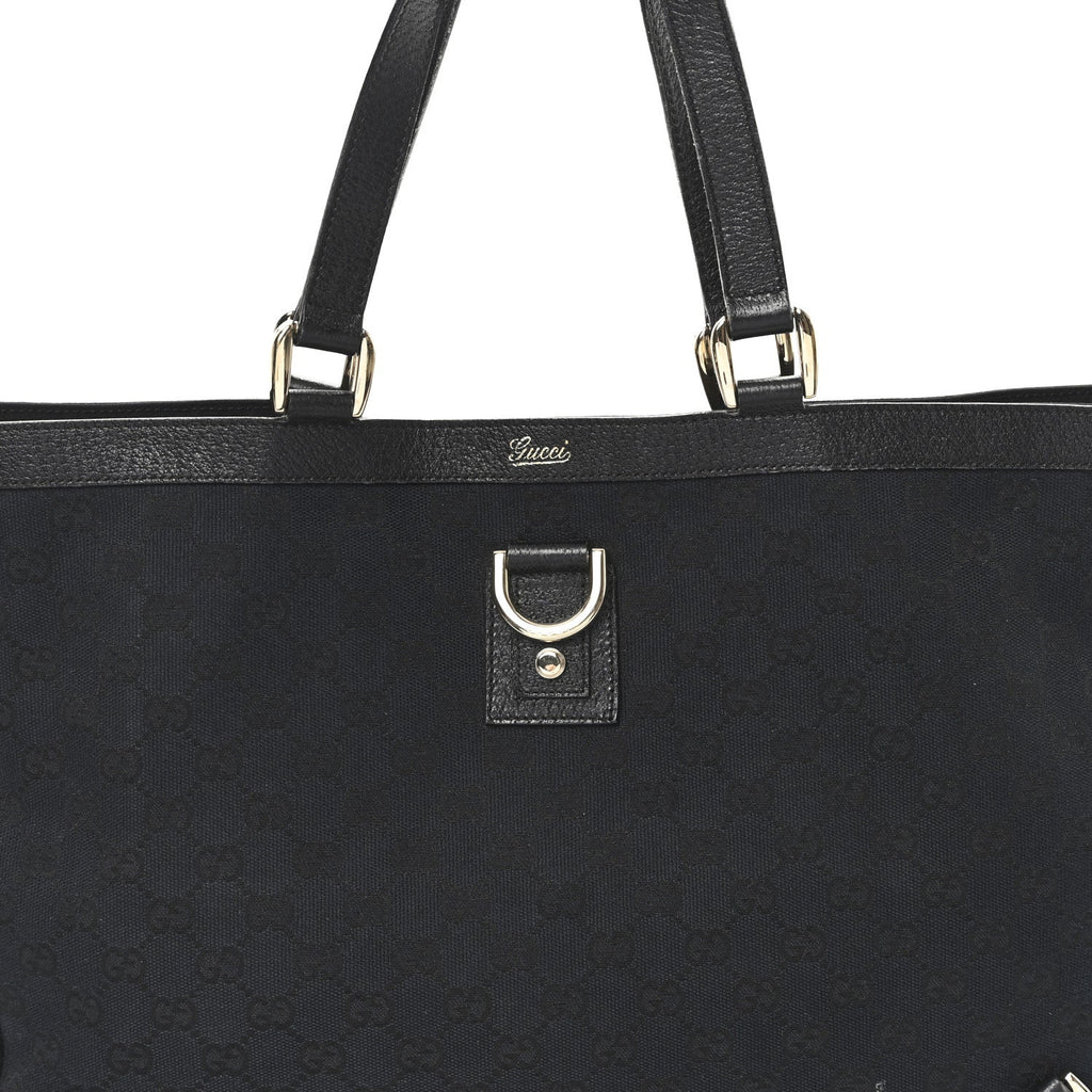 Gucci Monogram Large Abbey Tote Black
