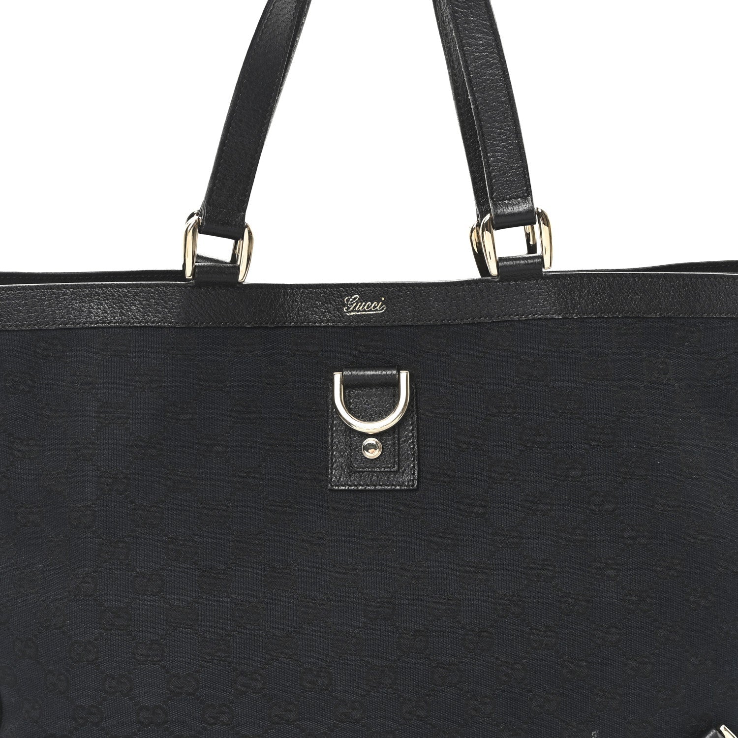 Gucci Monogram Large Abbey Tote Black