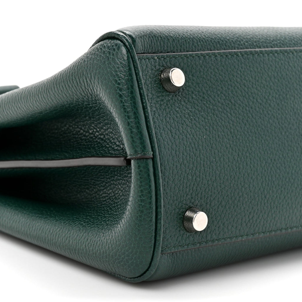 Gucci Grainy Calfskin Small Zumi Top Handle Bag Vintage Green