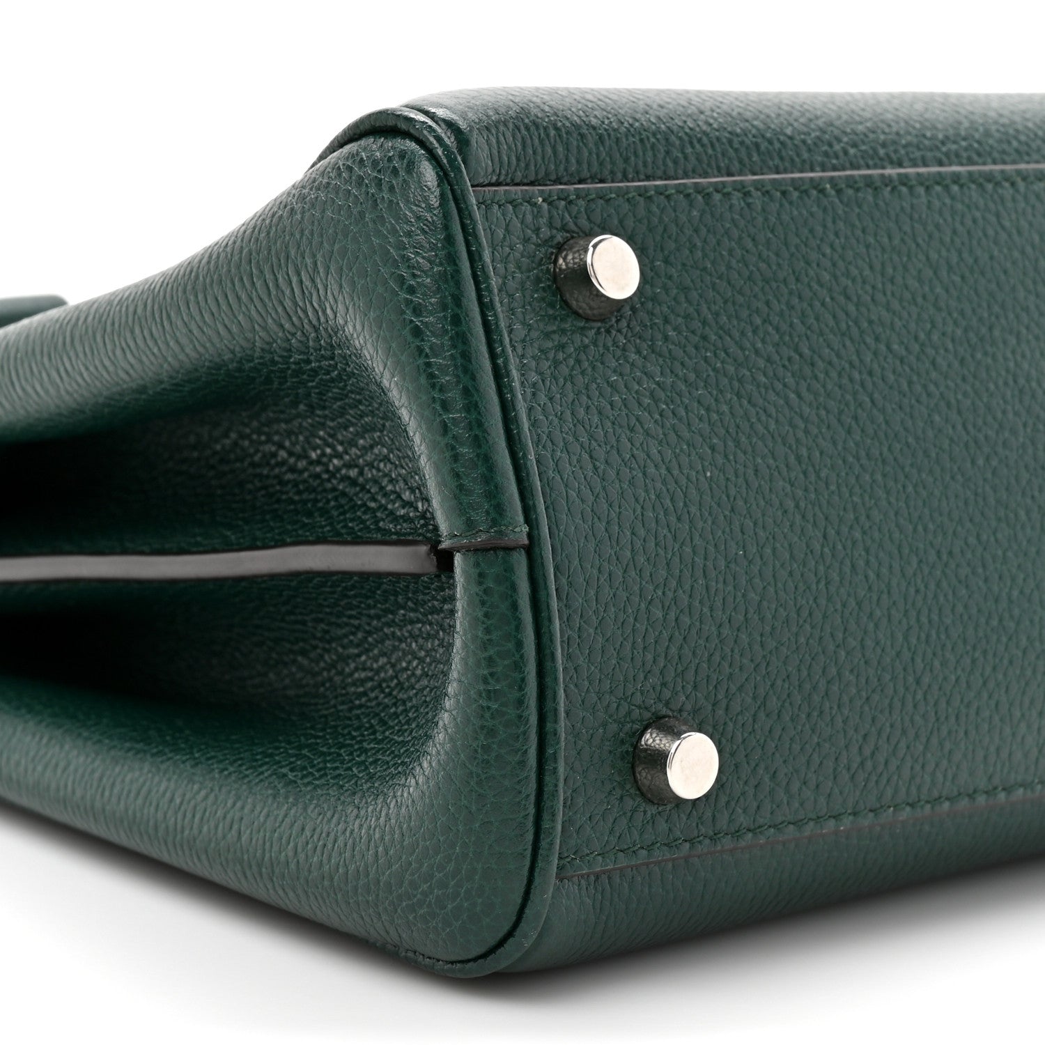 Gucci Grainy Calfskin Small Zumi Top Handle Bag Vintage Green