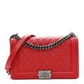 Chanel Lambskin Quilted New Medium Boy Flap Red