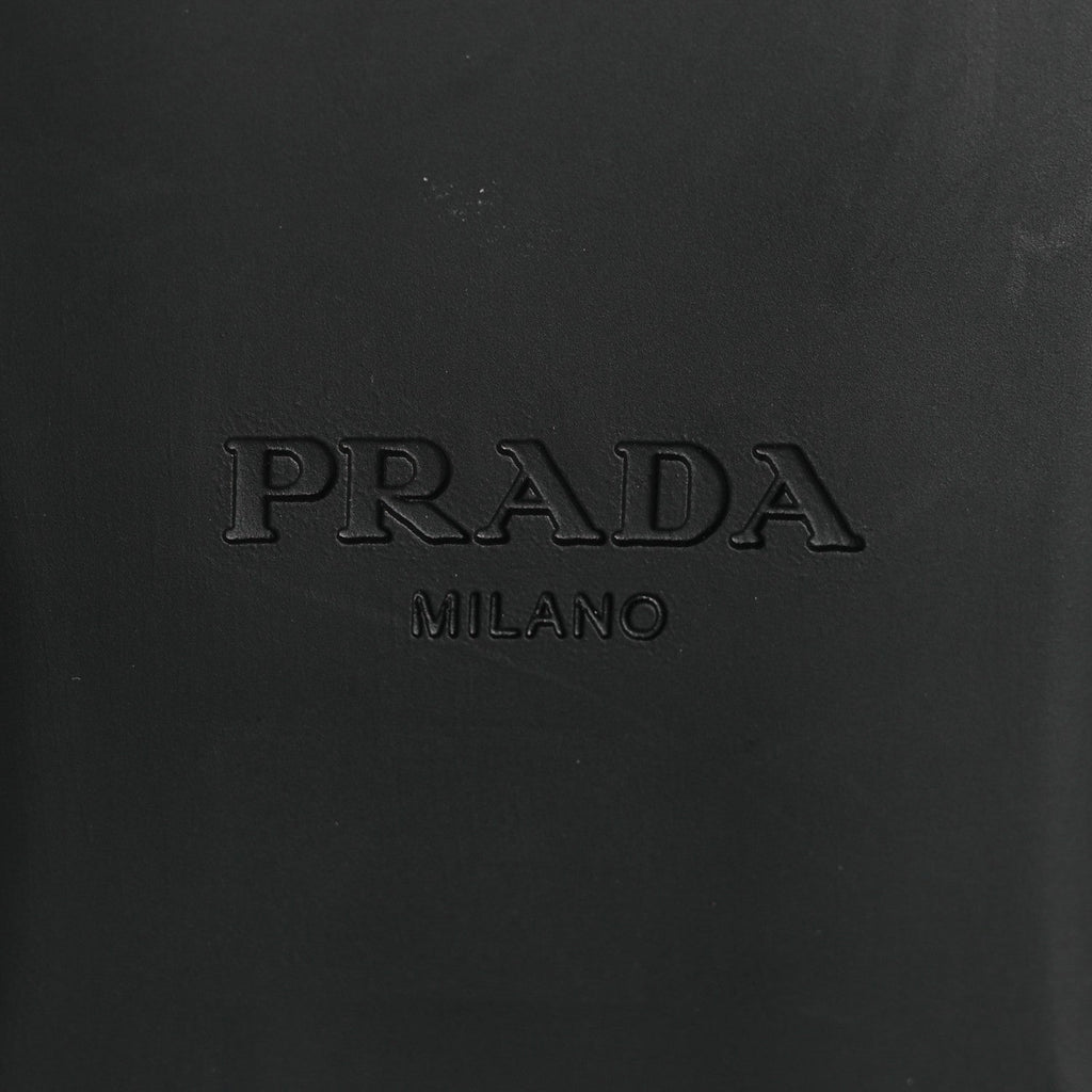 Prada Suede Crystal Studded Ballerina Flats 37 Black