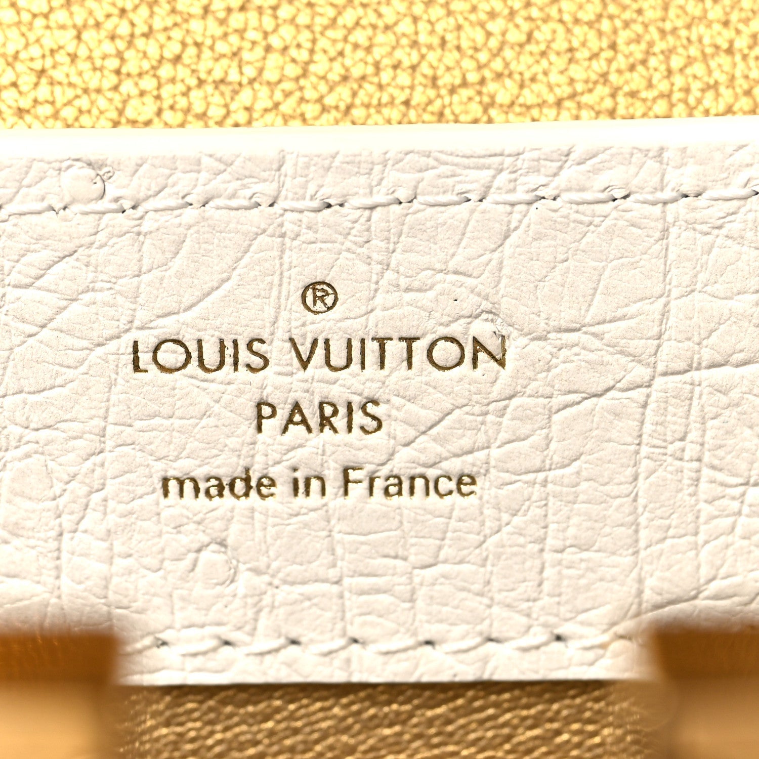 Louis Vuitton Iridescent Ostrich Capucines Mini White Gold