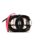 Chanel Tweed Lambskin Quilted Coco Midnight Camera Case White Black Multicolor