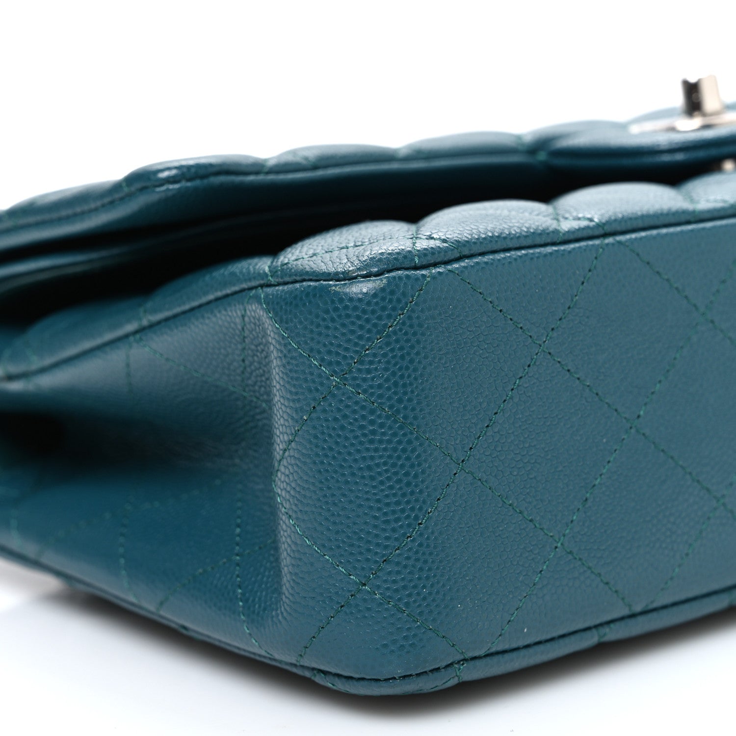 Chanel Caviar Quilted Medium Double Flap Dark Turquoise
