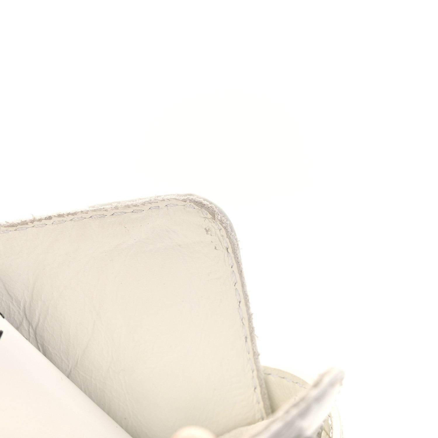 Prada Spazzolato Rois Re-Nylon Metal Triangle Logo Monolith Pouch Pocket 55mm Boots 40 White