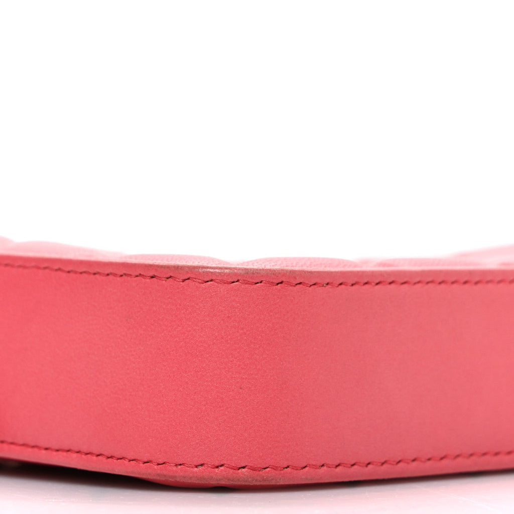 Chanel Lambskin Quilted Small Clutch With Chain Pink
