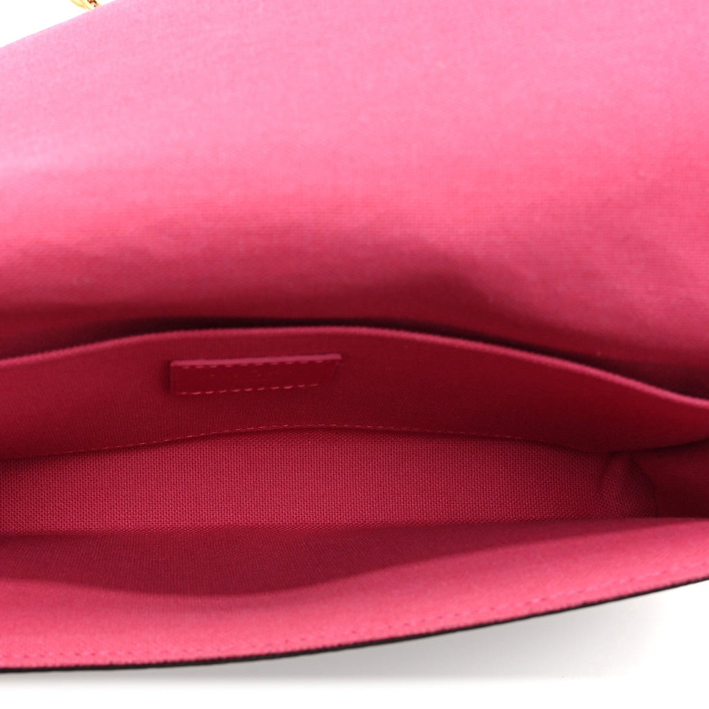 Louis Vuitton Monogram 2021 Christmas Animation Hollywood Pochette Felicie Chain Wallet Fuchsia