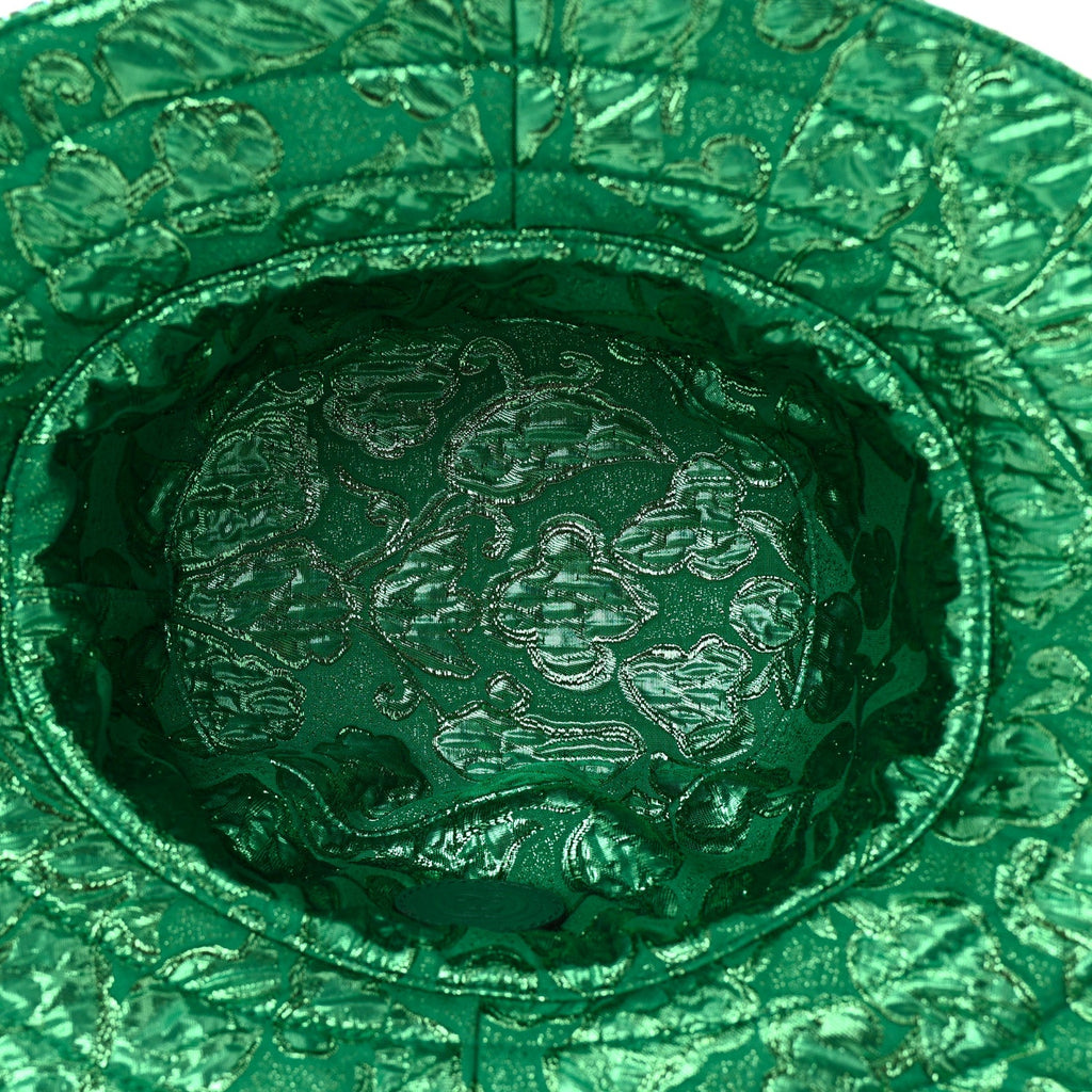 Gucci Canvas Lame GG Monogram Reversible Bucket Hat L Green