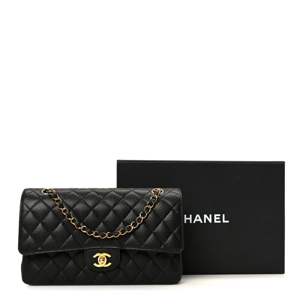 Chanel Caviar Quilted Medium Double Flap Black