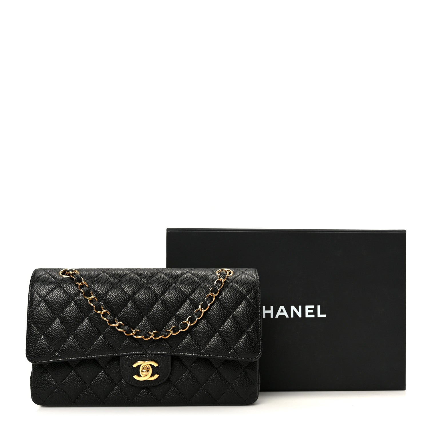 Chanel Caviar Quilted Medium Double Flap Black