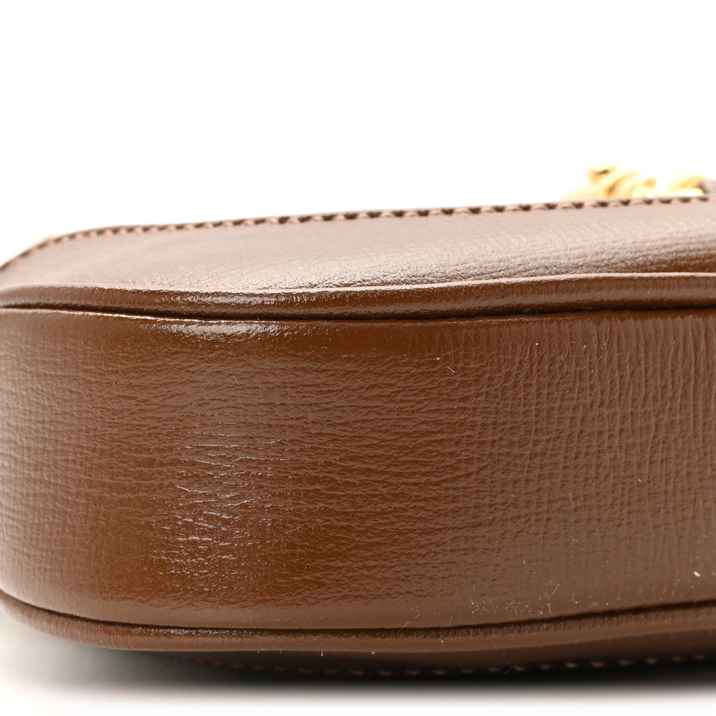 Gucci GG Supreme Monogram Azalea Calfskin Web Mini Jackie 1961 Hobo Beige Ebony Brown Sugar